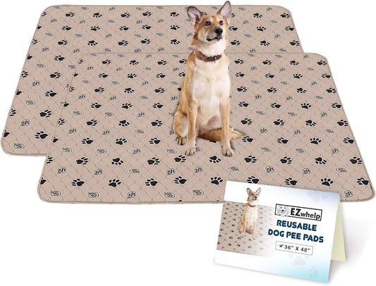 "Premium Reusable Dog Pee Pads: Washable Waterproof Potty Training Mats (36x48 Inch, 2 - Pack) with Rounded Corners" - Eco and More Pet Store