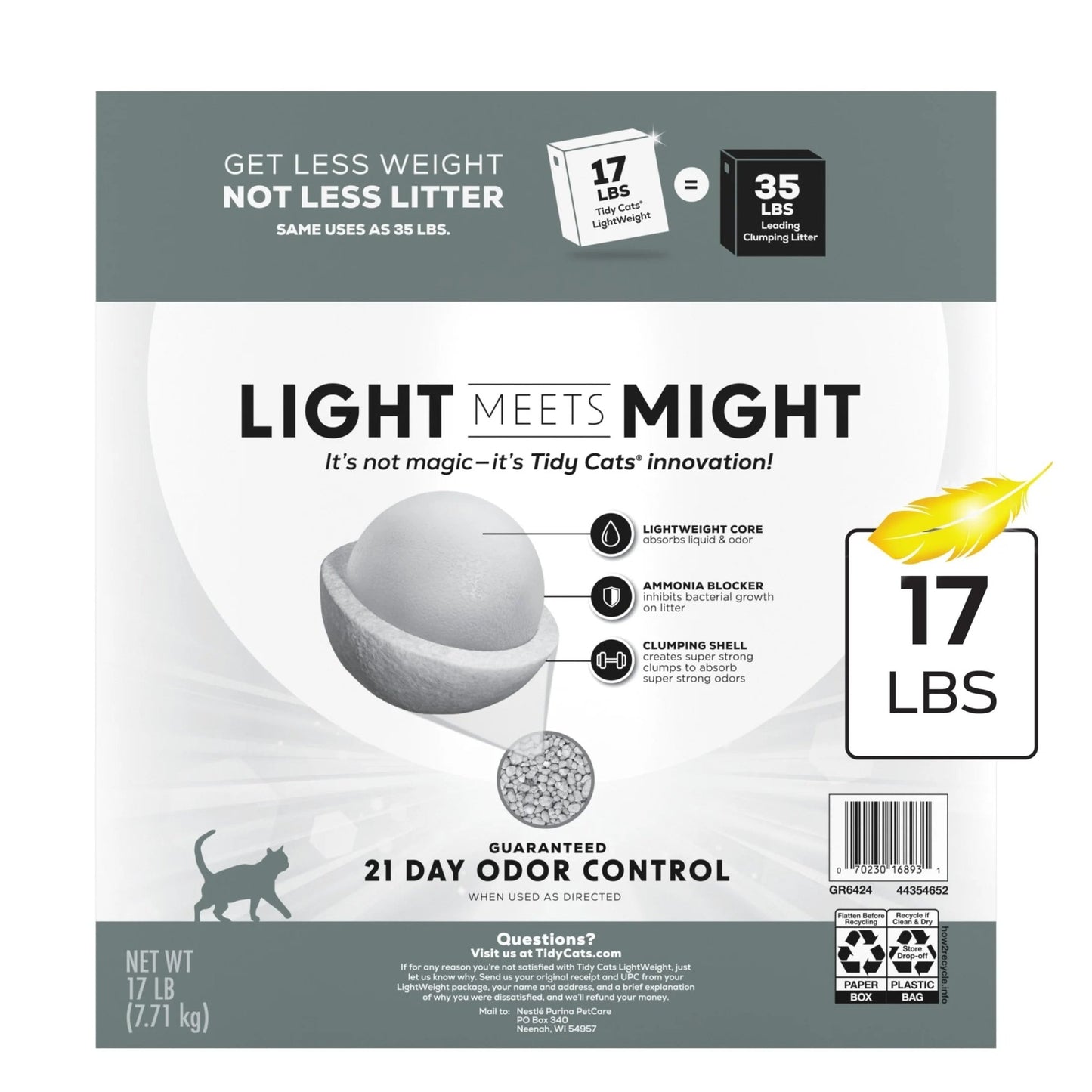 Purina Lightweight 4 - In - 1 Strength Odor Control, Multi Cat, Low Dust, Clumping Cat Litter - Eco and More Pet Store DBA Overseen