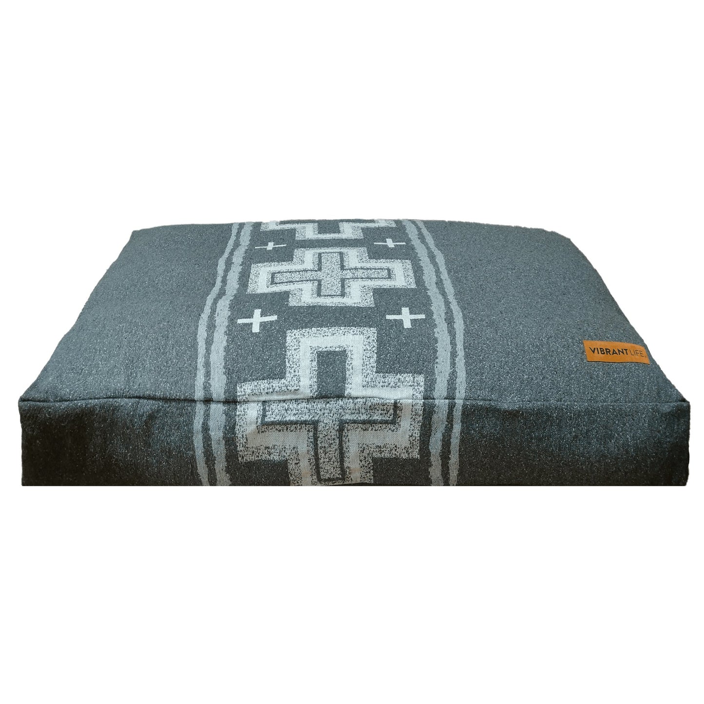 Rectangular Jacquard Bed Grey for Medium Size Dog - Eco and More Pet Store