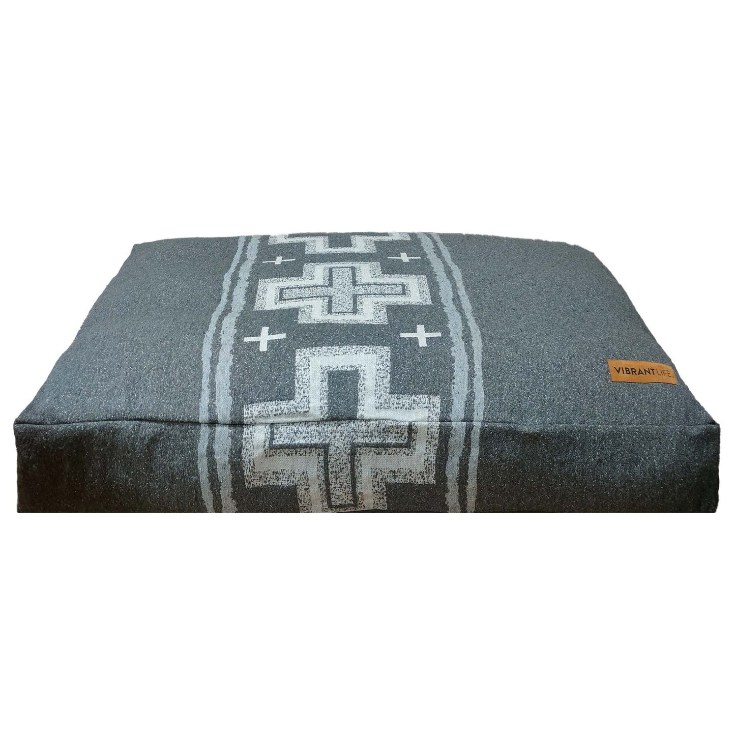 Rectangular Jacquard Bed Grey for Medium Size Dog - Eco and More Pet Store