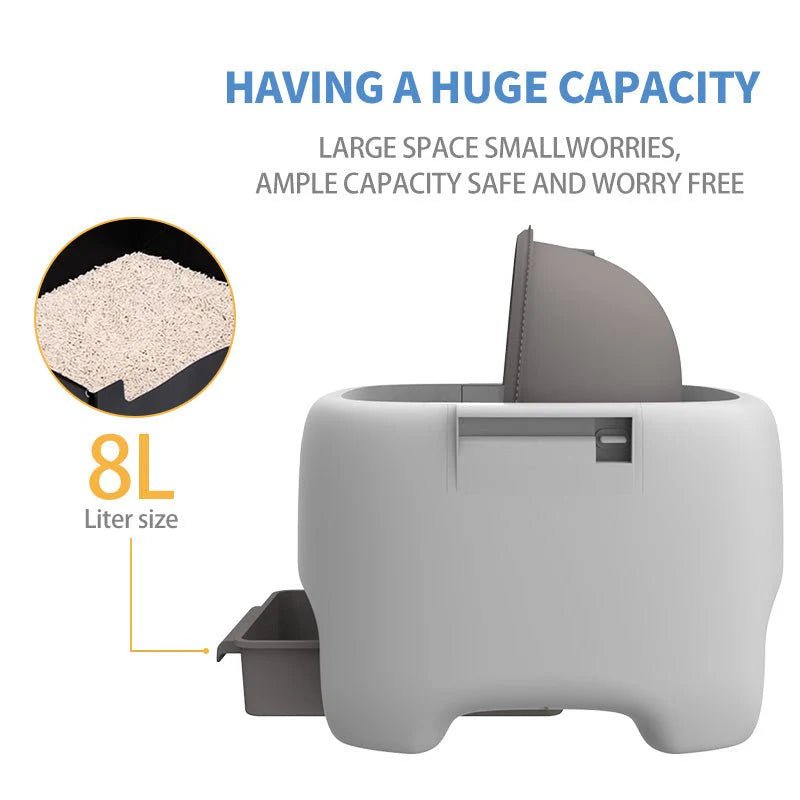 Self Cleaning Litter Box | Automatic Cat Litter Box with Safety Protection - Eco and More Pet Store DBA Overseen