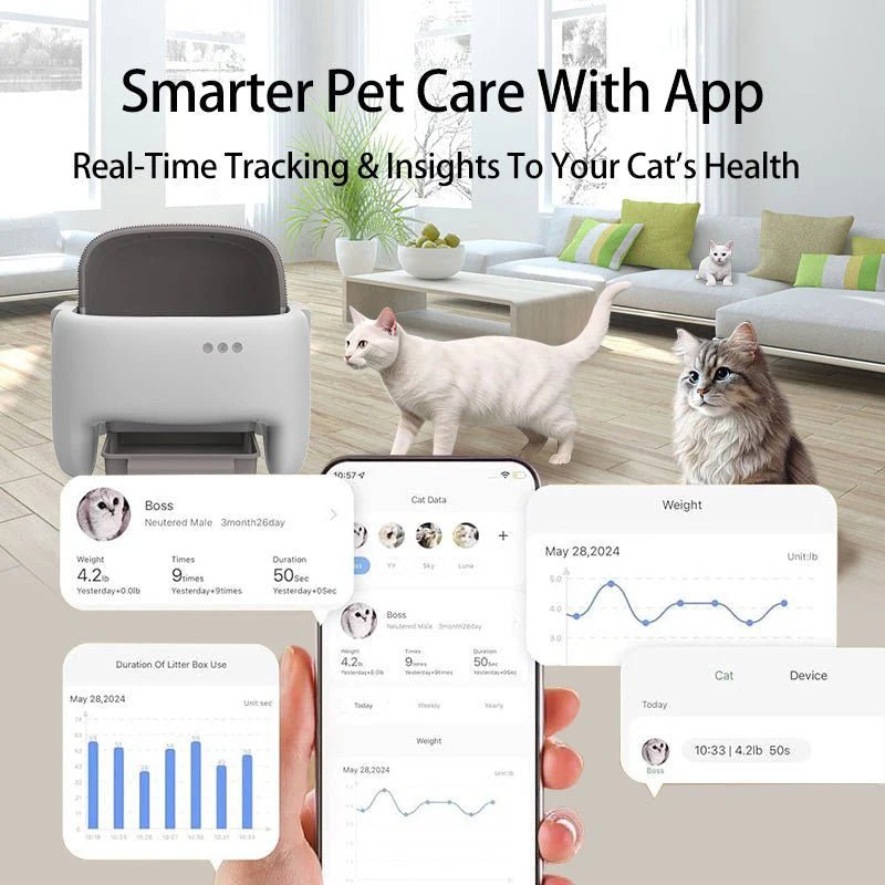 Self Cleaning Litter Box | Automatic Cat Litter Box with Safety Protection - Eco and More Pet Store DBA Overseen