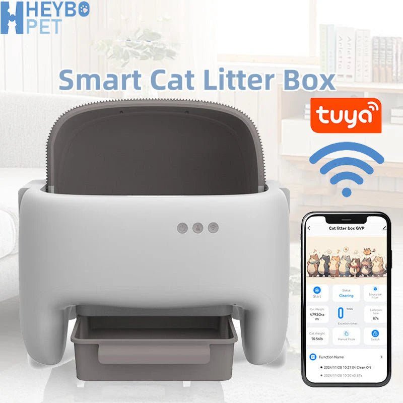 Self Cleaning Litter Box | Automatic Cat Litter Box with Safety Protection - Eco and More Pet Store DBA Overseen