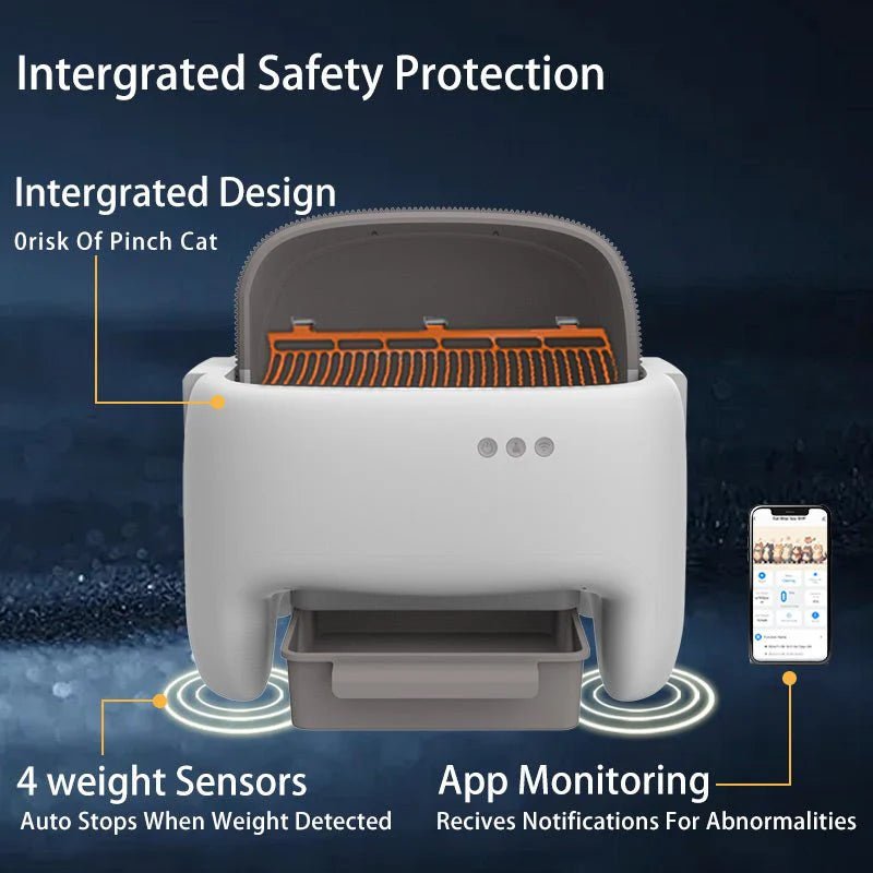 Self Cleaning Litter Box | Automatic Cat Litter Box with Safety Protection - Eco and More Pet Store DBA Overseen