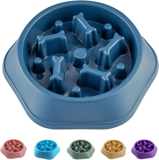 Slow Feeder Dog Bowl anti Gulping Healthy Eating Interactive Bloat Stop Fun Alternative Non Slip Dog Slow Food Feeding Pet Bowl Slow Eating Healthy Design for Small Medium Size Dogs - Eco and More Pet Store