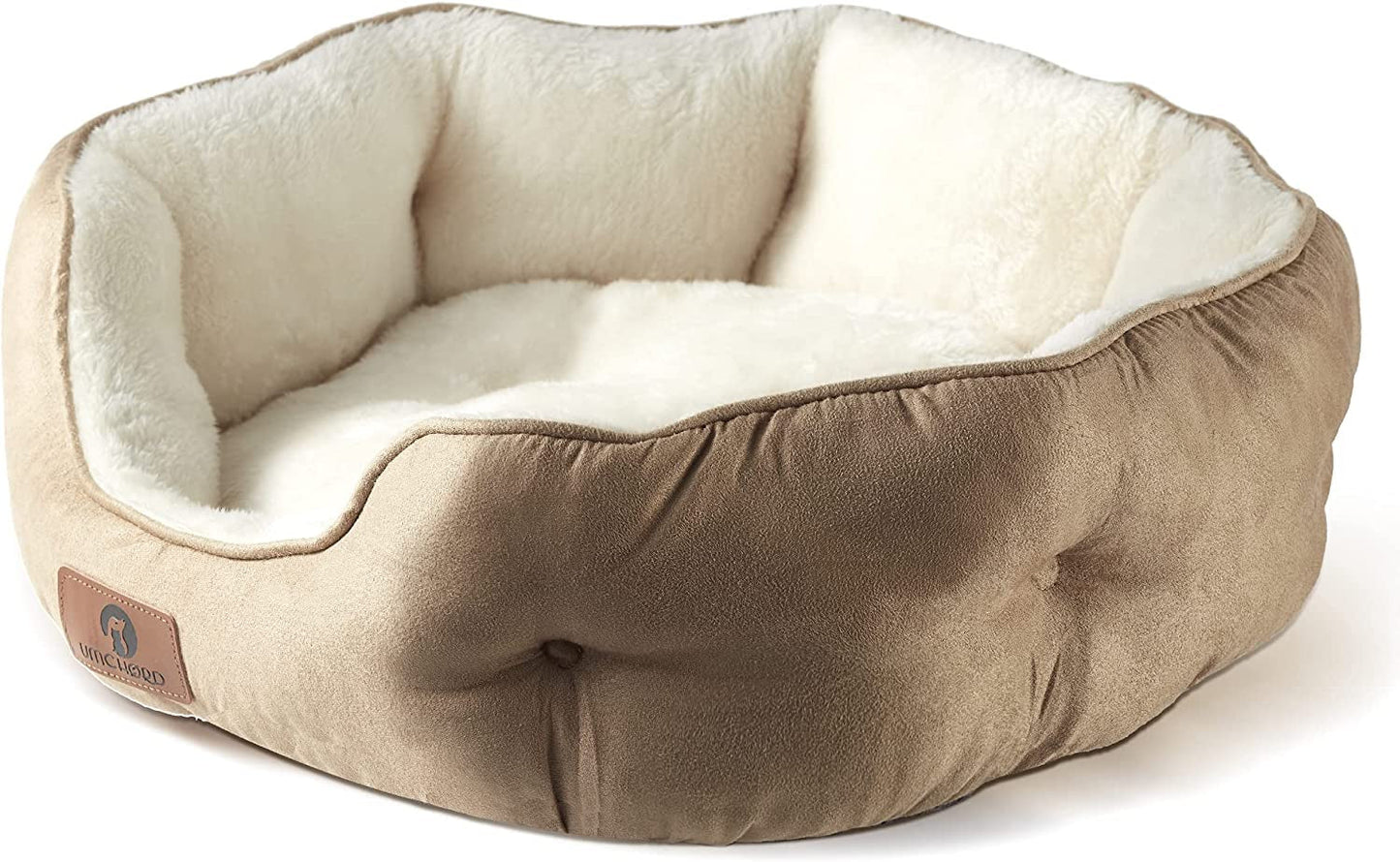 Small Dog Bed for Small Dogs, Cat Beds for Indoor Cats, Pet Bed for Puppy and Kitty, Extra Soft & Machine Washable with Anti - Slip & Water - Resistant Oxford Bottom, Brown, 20 Inches - Eco and More Pet Store