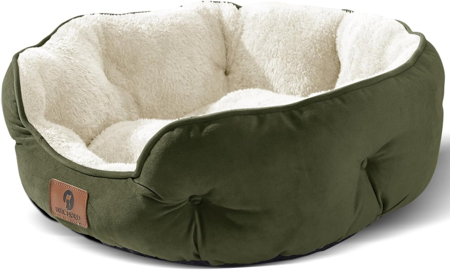 Small Dog Bed for Small Dogs, Cat Beds for Indoor Cats, Pet Bed for Puppy and Kitty, Extra Soft & Machine Washable with Anti - Slip & Water - Resistant Oxford Bottom, Brown, 20 Inches - Eco and More Pet Store