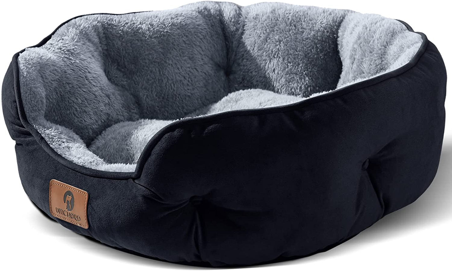 Small Dog Bed for Small Dogs, Cat Beds for Indoor Cats, Pet Bed for Puppy and Kitty, Extra Soft & Machine Washable with Anti - Slip & Water - Resistant Oxford Bottom, Brown, 20 Inches - Eco and More Pet Store