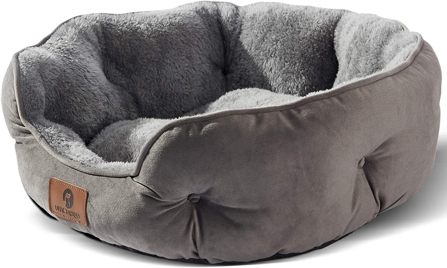 Small Dog Bed for Small Dogs, Cat Beds for Indoor Cats, Pet Bed for Puppy and Kitty, Extra Soft & Machine Washable with Anti - Slip & Water - Resistant Oxford Bottom, Brown, 20 Inches - Eco and More Pet Store