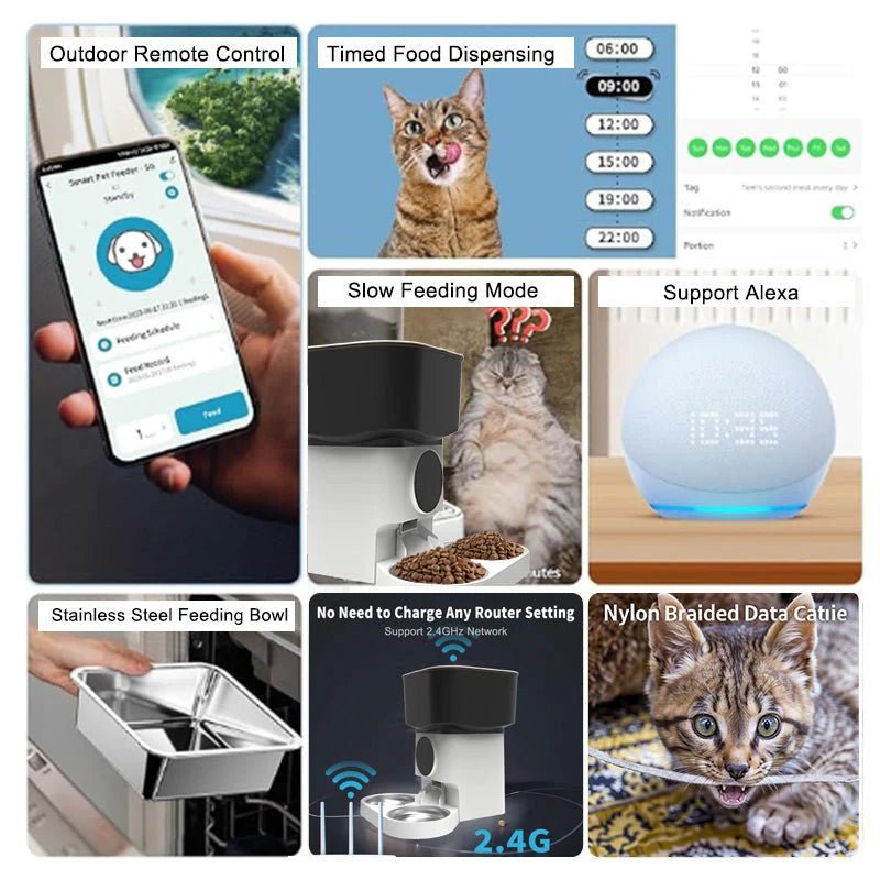 Smart Automatic Cat Feeder | 7L - Reliable Automatic Cat Food Dispenser - Eco and More Pet Store DBA Overseen