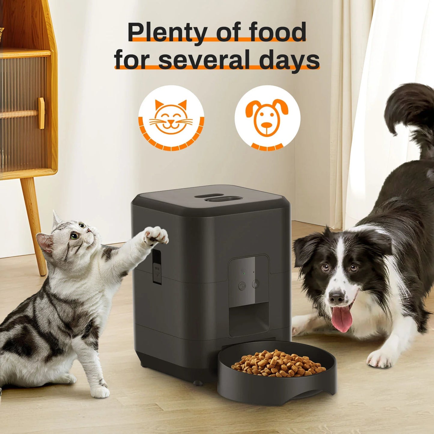 Smart Pet Feeder | Automatic, 2L Capacity for Cats & Dogs - Eco and More Pet Store DBA Overseen