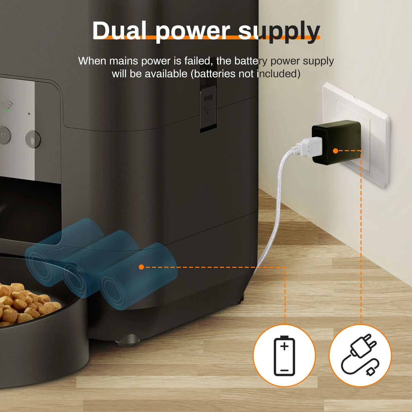 Smart Pet Feeder | Automatic, 2L Capacity for Cats & Dogs - Eco and More Pet Store DBA Overseen