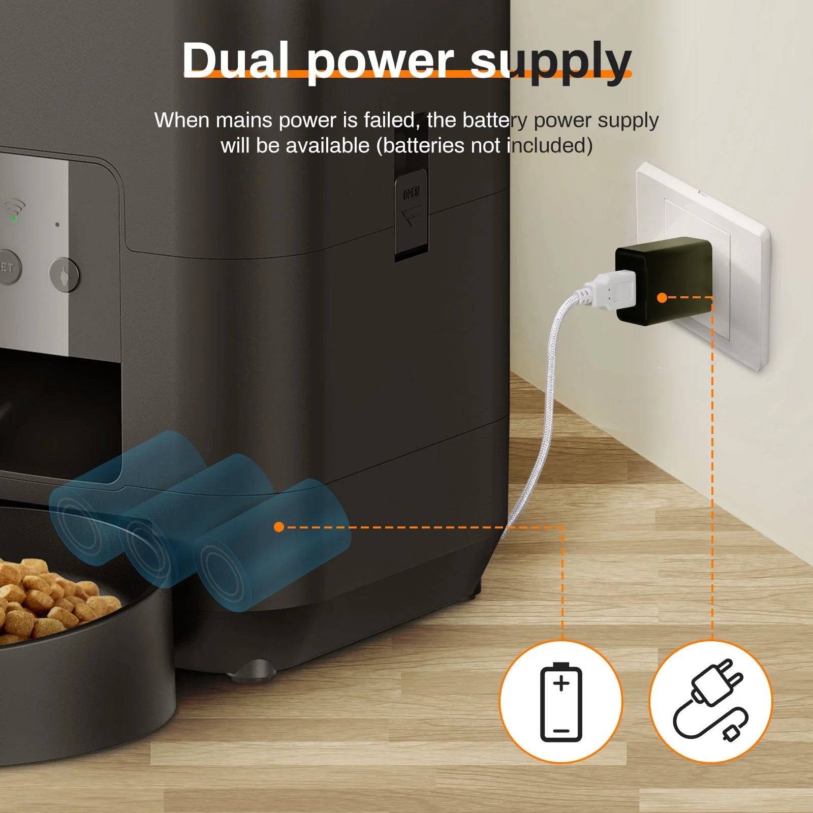 Smart Pet Feeder | Automatic, 2L Capacity for Cats & Dogs - Eco and More Pet Store DBA Overseen