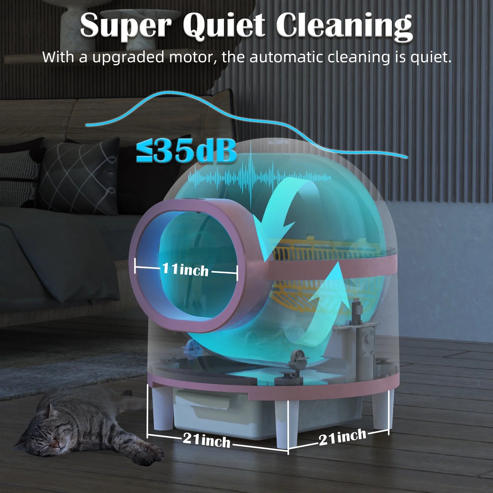 "Smart Self - Cleaning Cat Litter Box with APP Control | Odor - Free & Safe for Multiple Cats | Stylish Pink Design" - Eco and More Pet Store