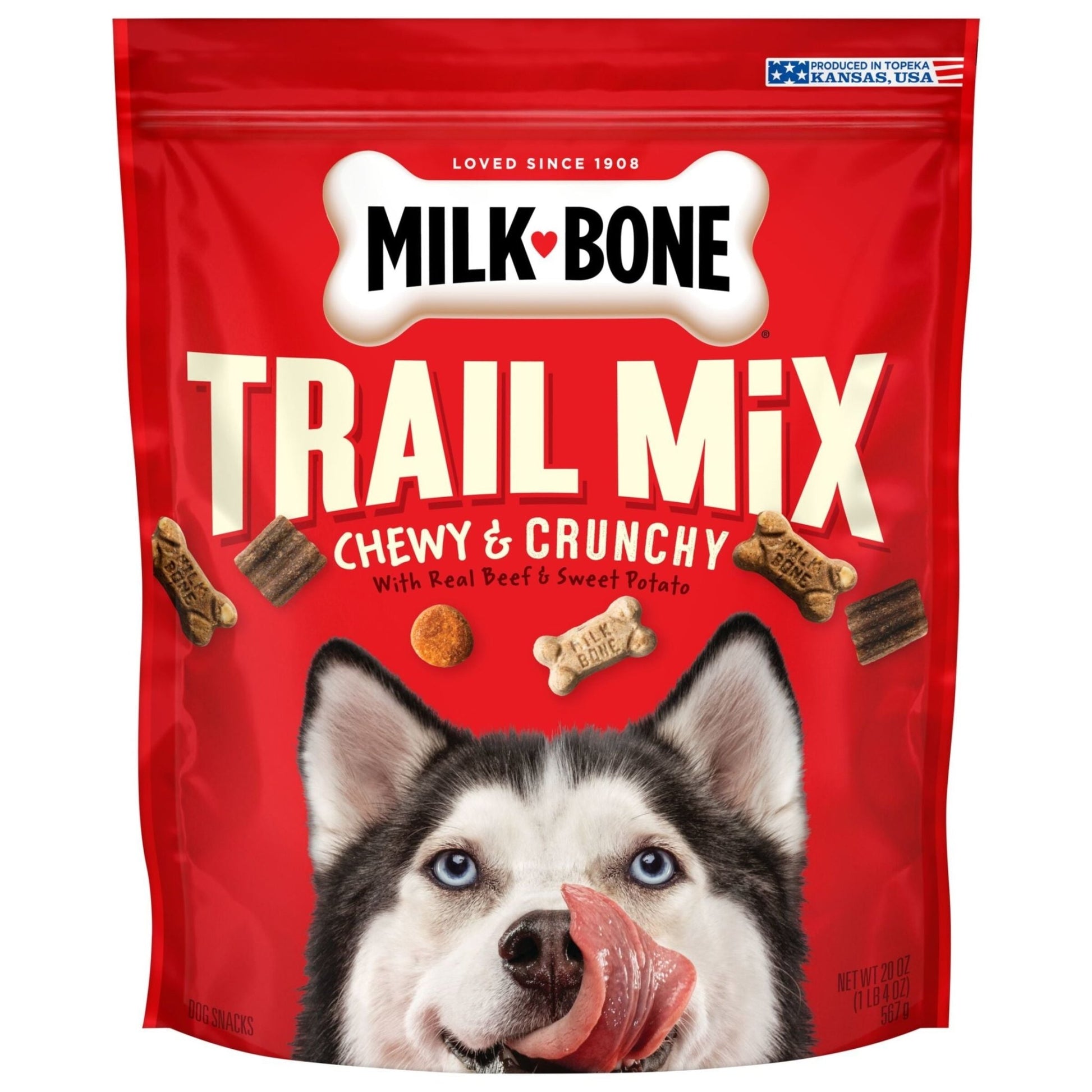 Trail Mix with Real Beef & Sweet Potato Dog Treats, 20 Oz Bag - Eco and More Pet Store