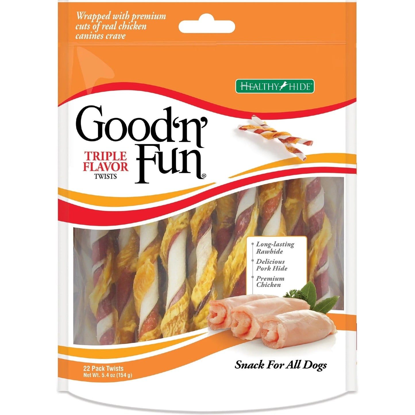 Triple Flavor Twists, Rawhide Chews for All Dogs, 35 Count - Eco and More Pet Store