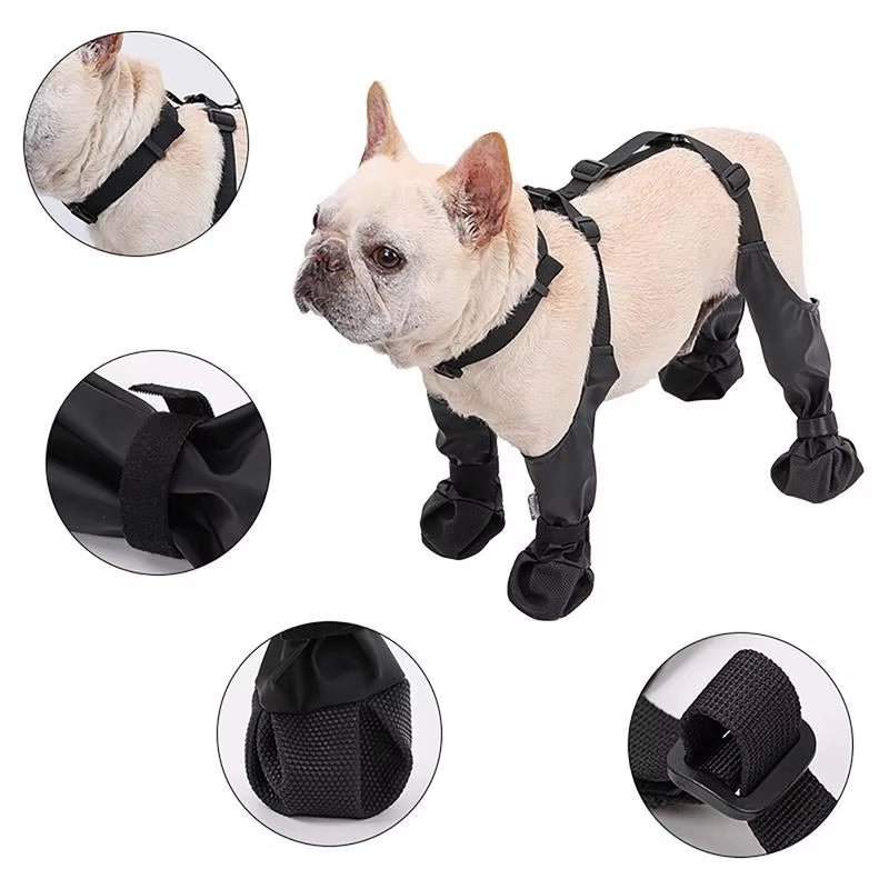 Waterproof Dog Boots Anti - Slip Dog Shoes with Rugged Rubber Sole, Pet Paw Protector for Small Medium Dogs - Eco and More Pet Store